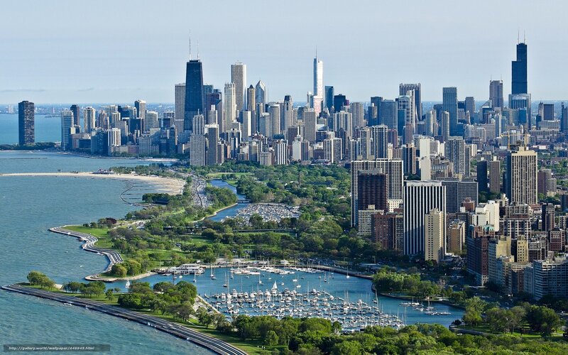 Chicago skyline and lakefront