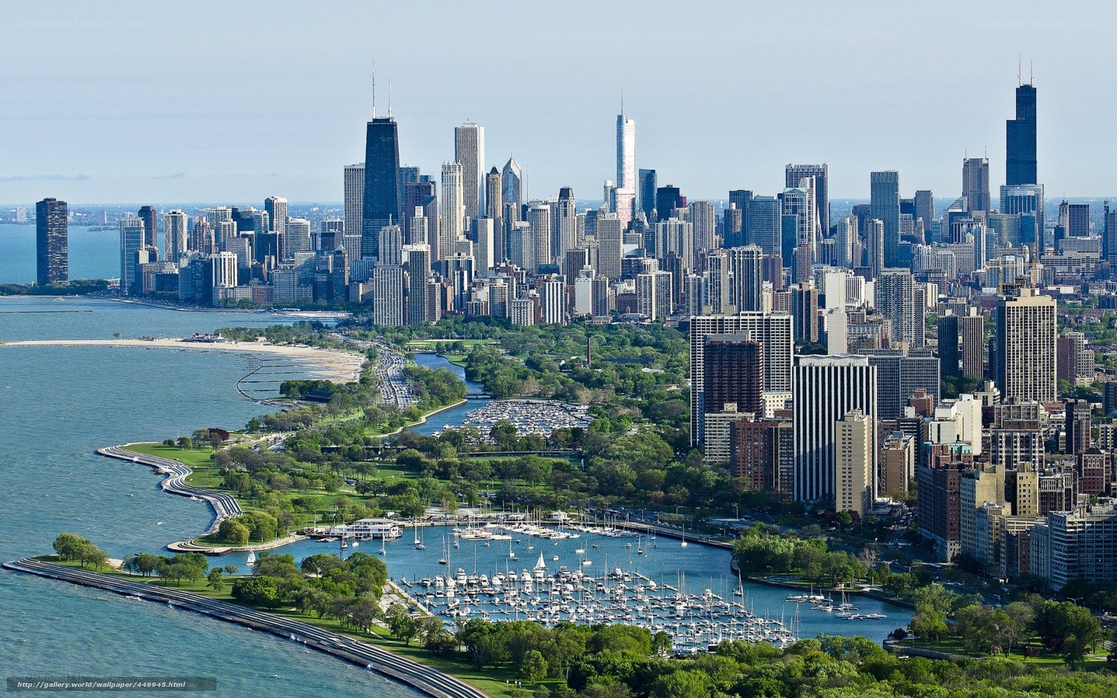 Chicago skyline and lakefront