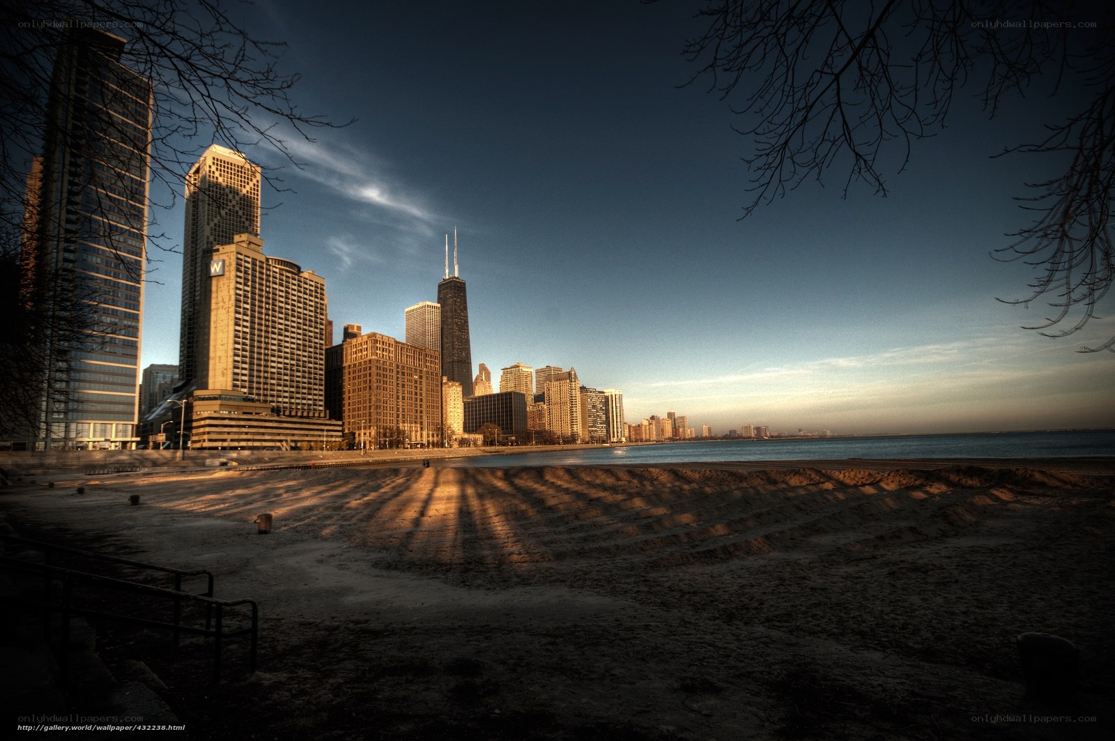 Chicago skyline at dawn