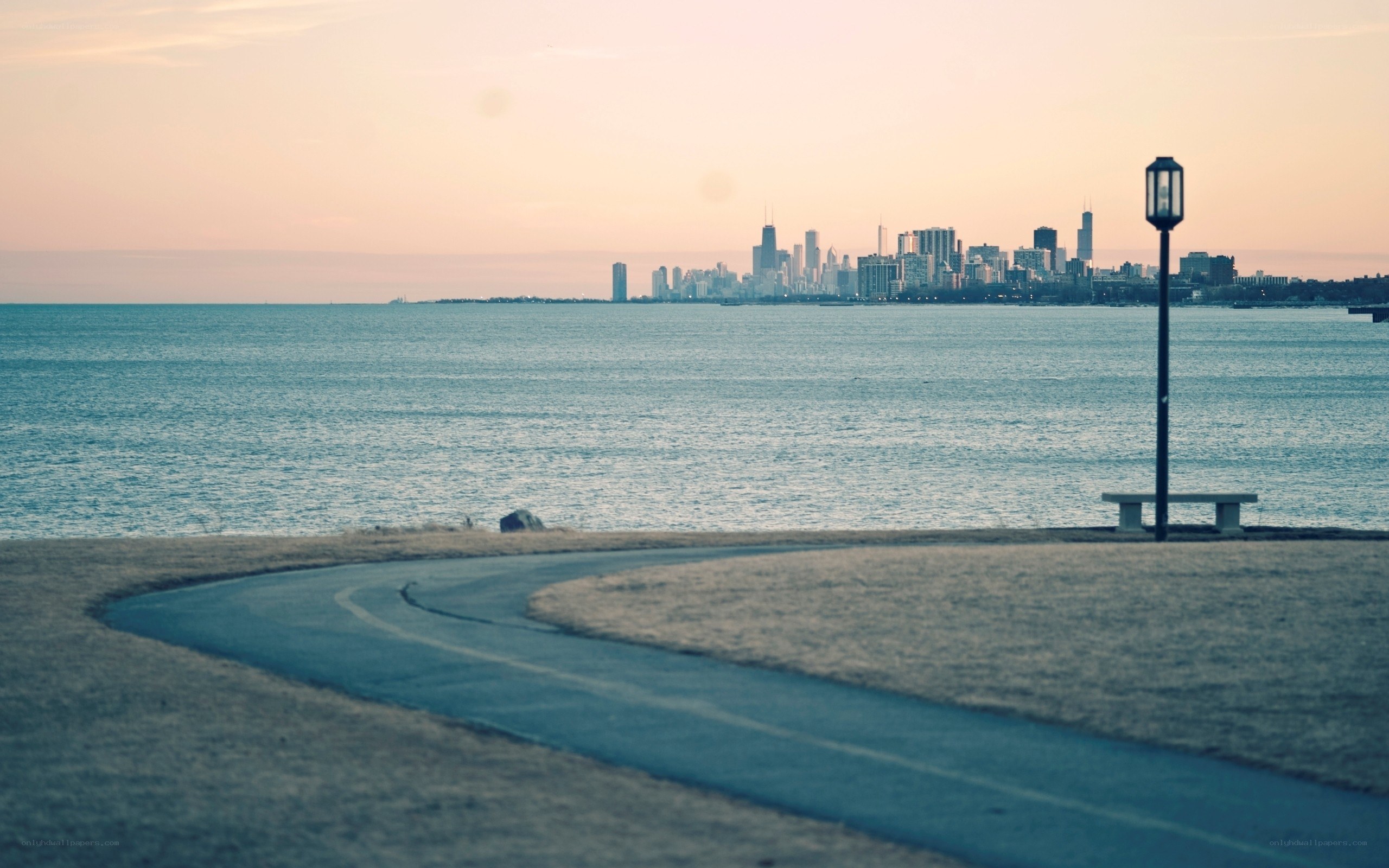 Chicago skyline at dusk