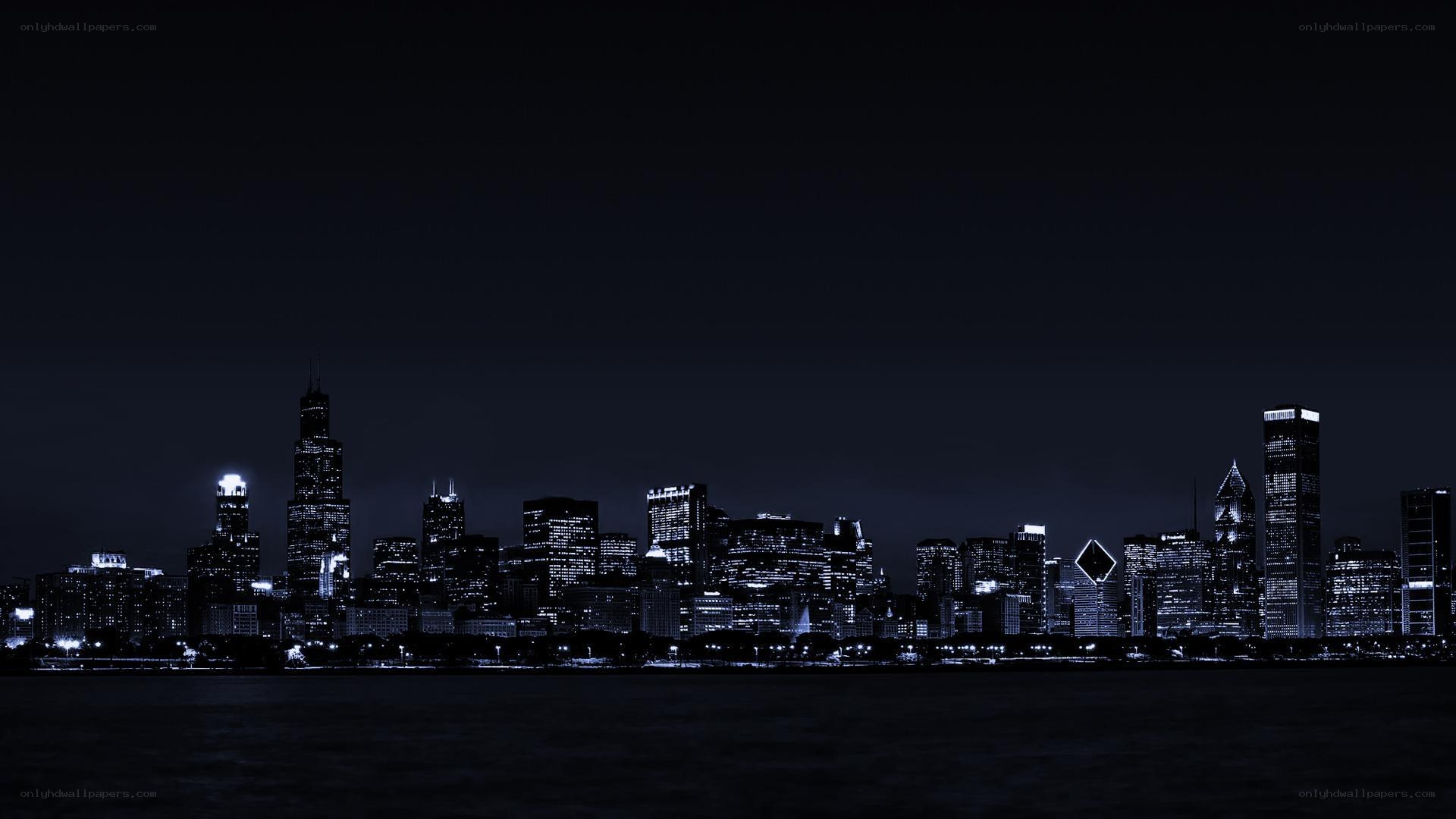 Chicago skyline at night