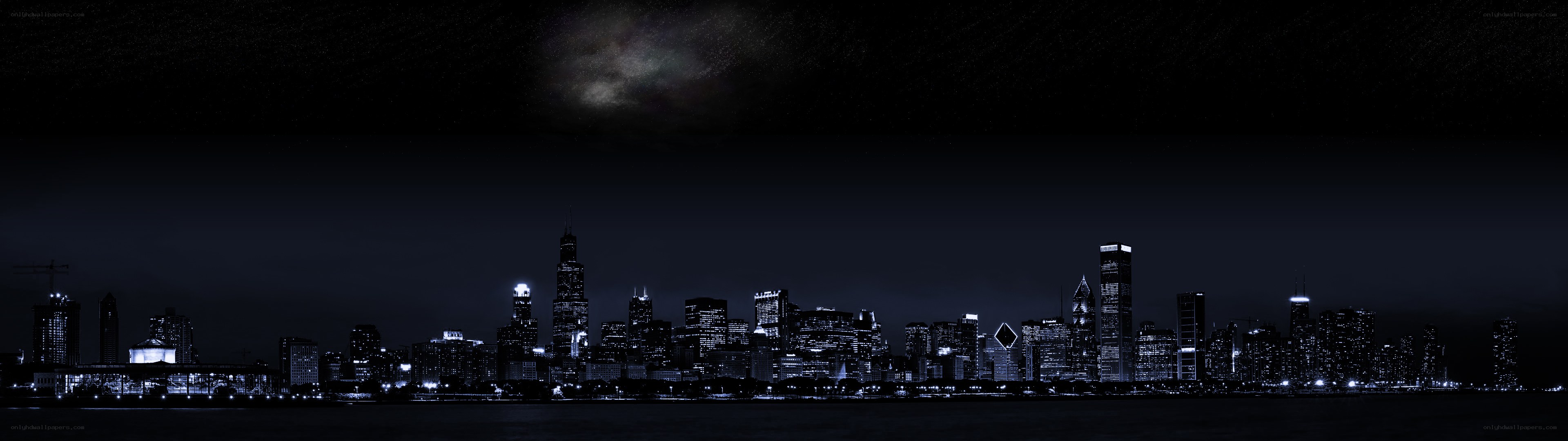 Chicago skyline at night