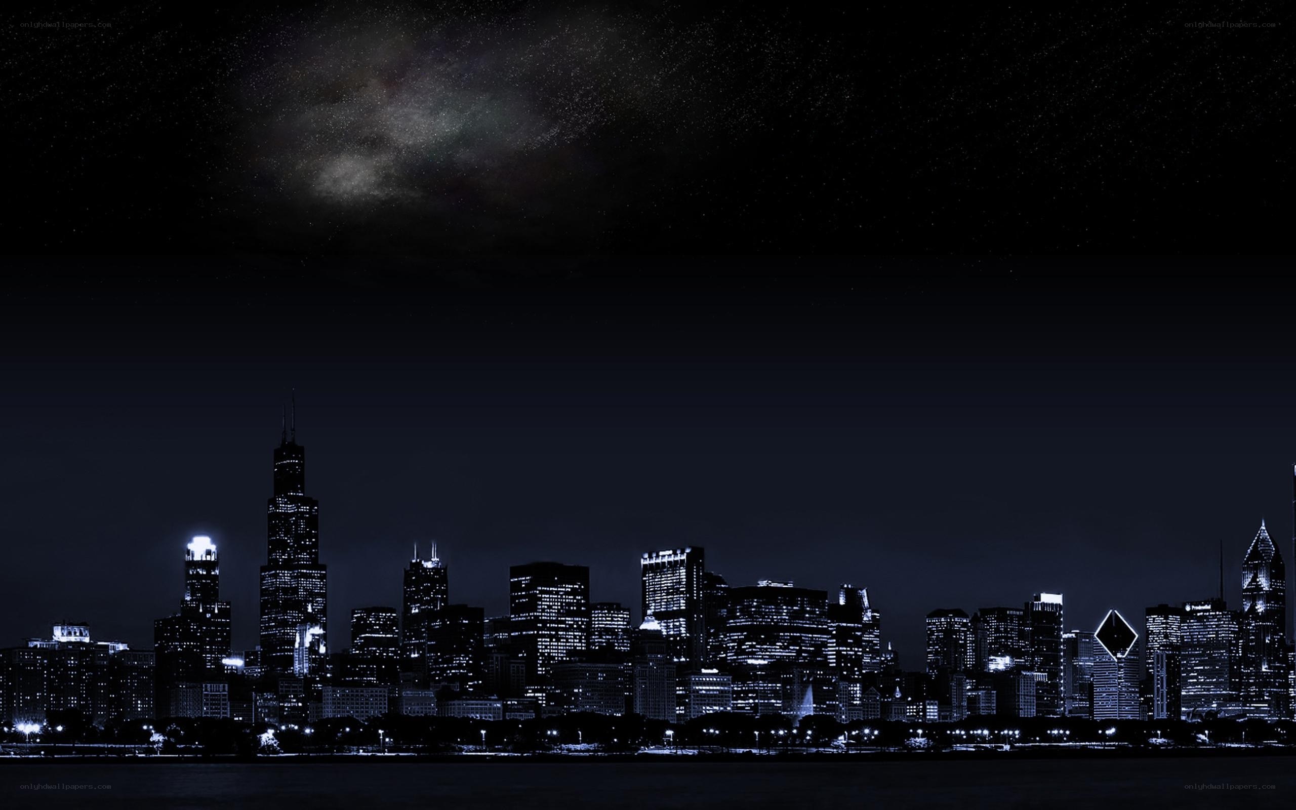 Chicago skyline at night