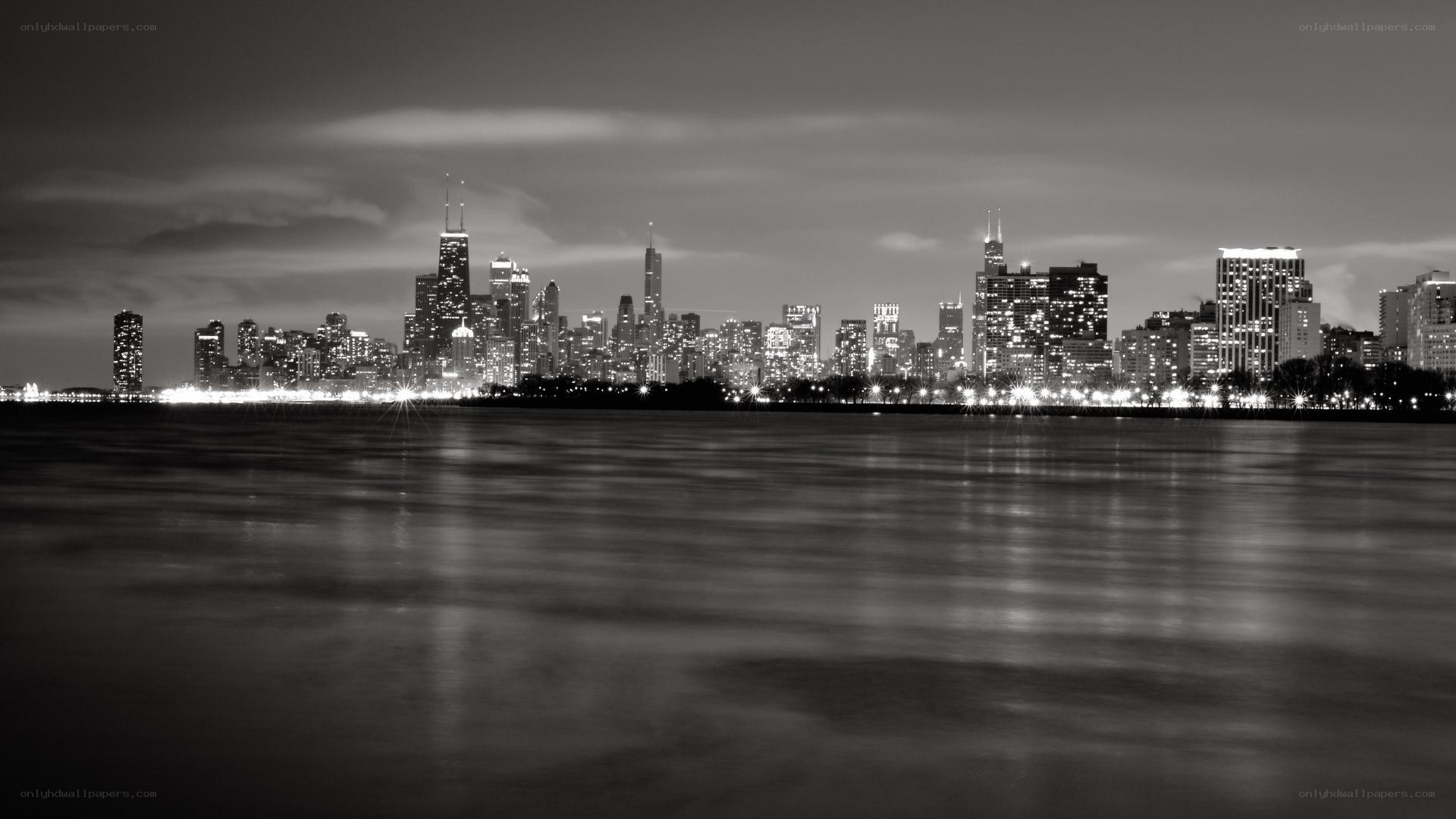 Chicago skyline at night