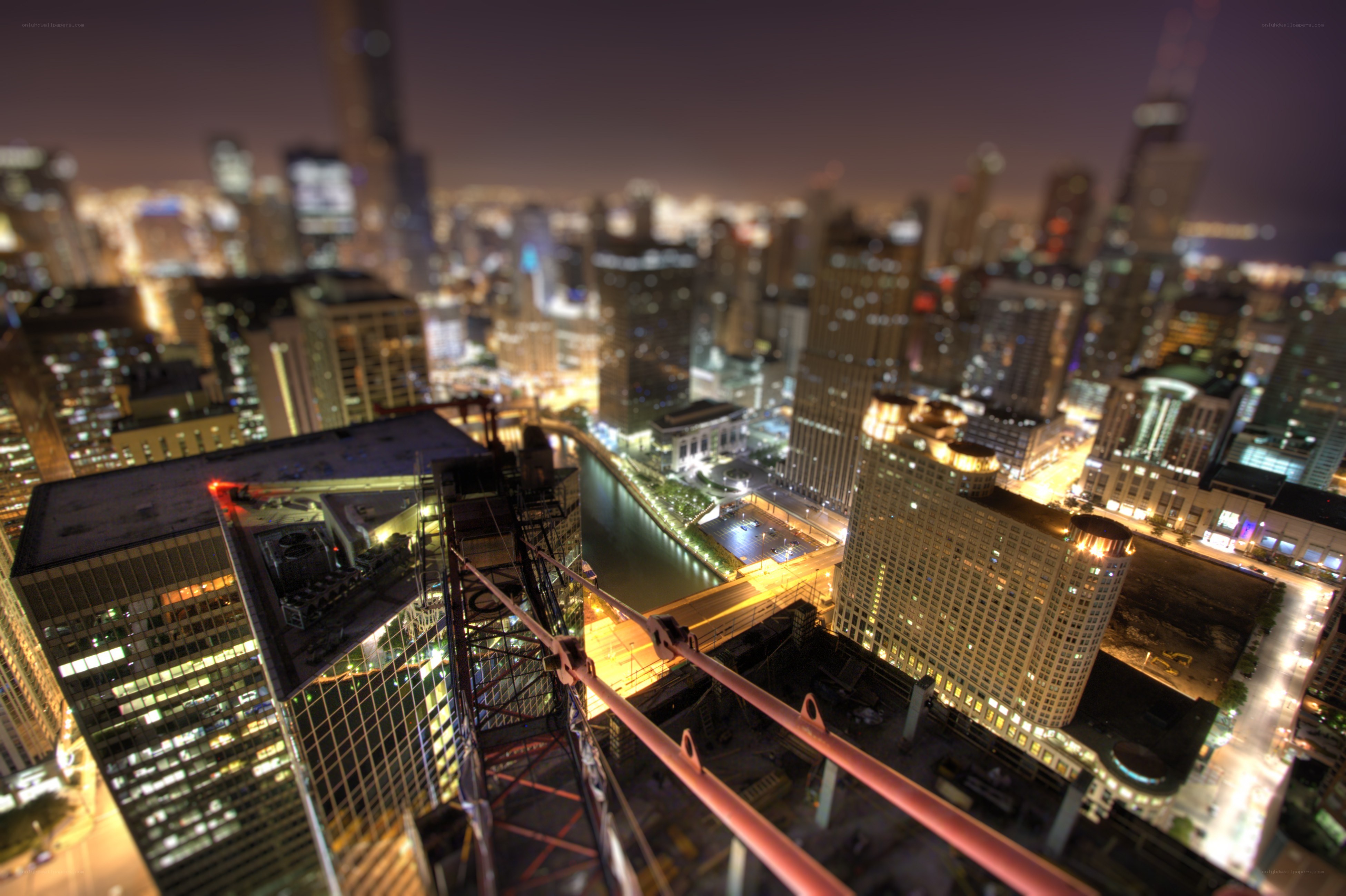 Chicago skyline at night