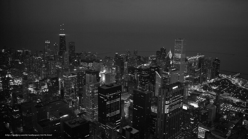 Chicago skyline at night