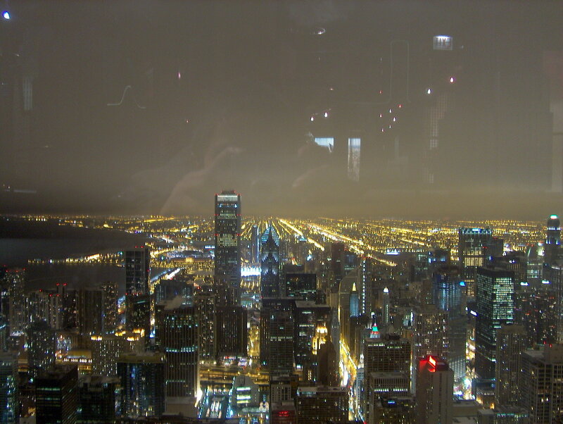 Chicago skyline at night