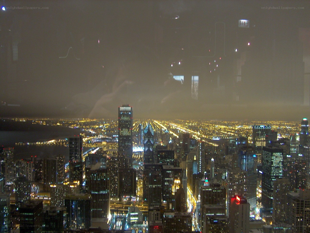 Chicago skyline at night