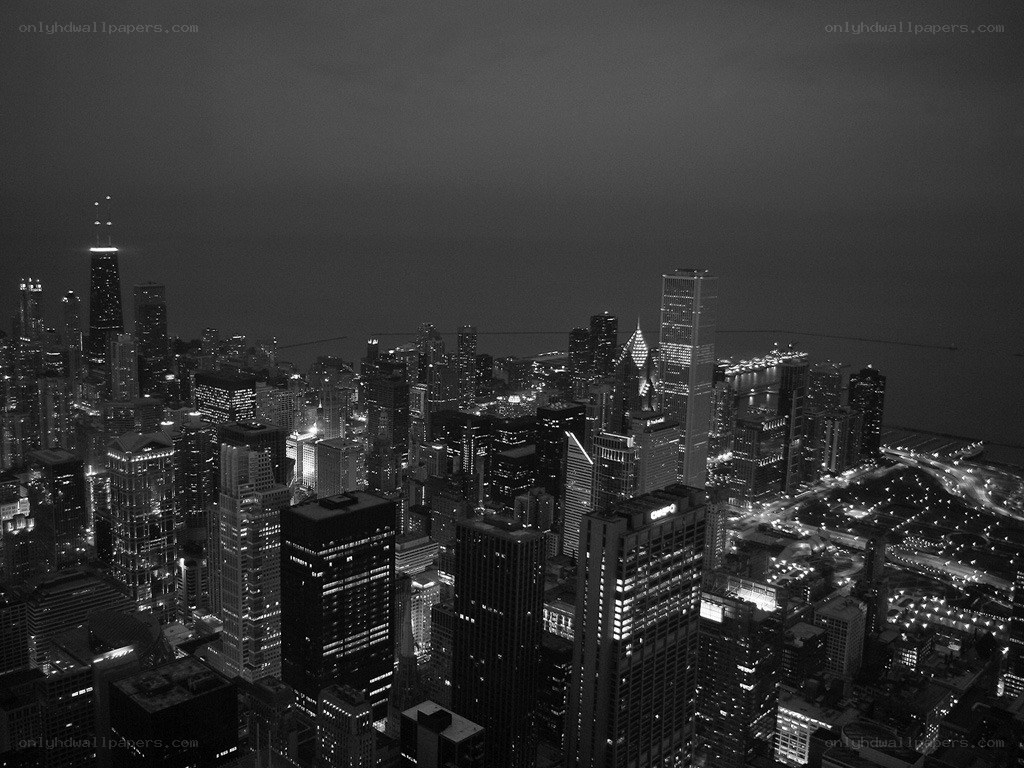 Chicago skyline at night