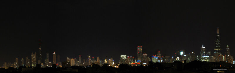 Chicago skyline at night