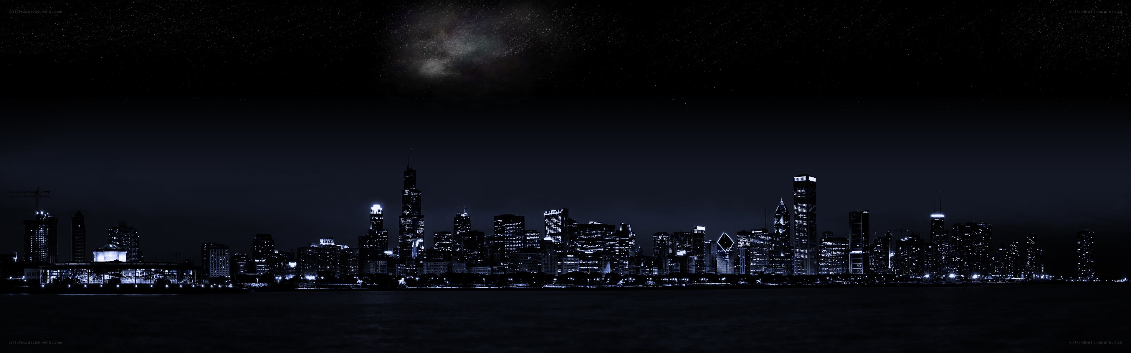 Chicago skyline at night
