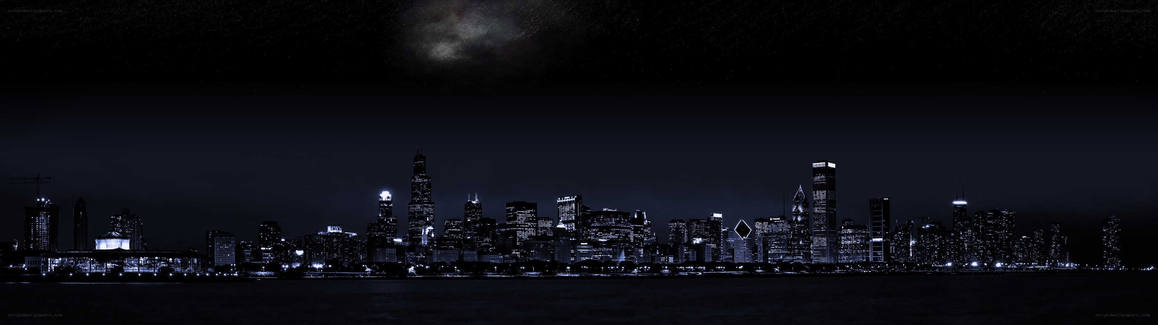 Chicago skyline at night