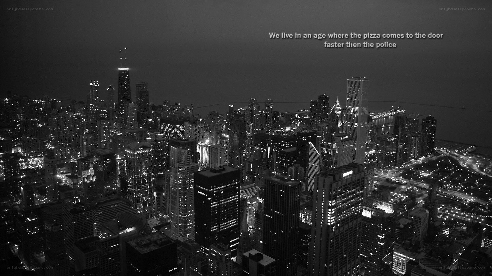 Chicago skyline at night