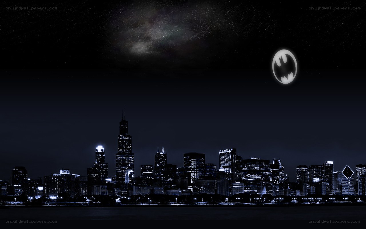 Chicago skyline at night