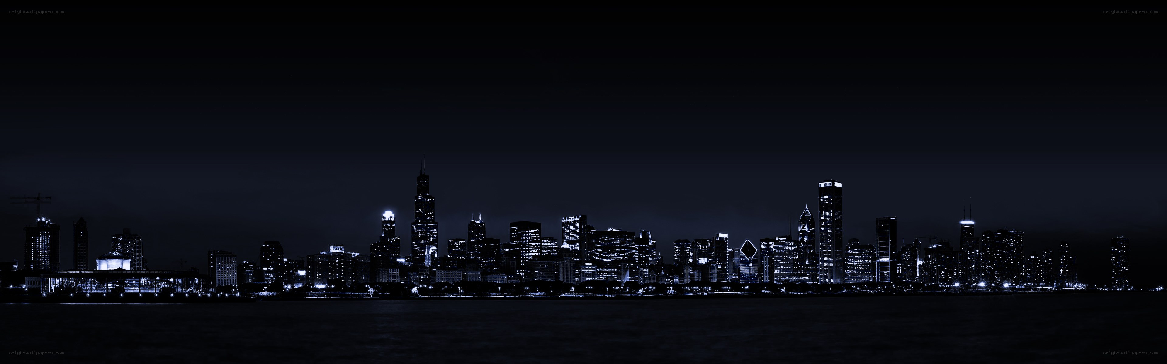 Chicago skyline at night