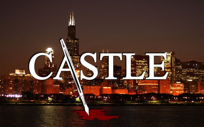 Chicago Skyline at Night — Black, Dramatic, Photograph, Skyscraper, River