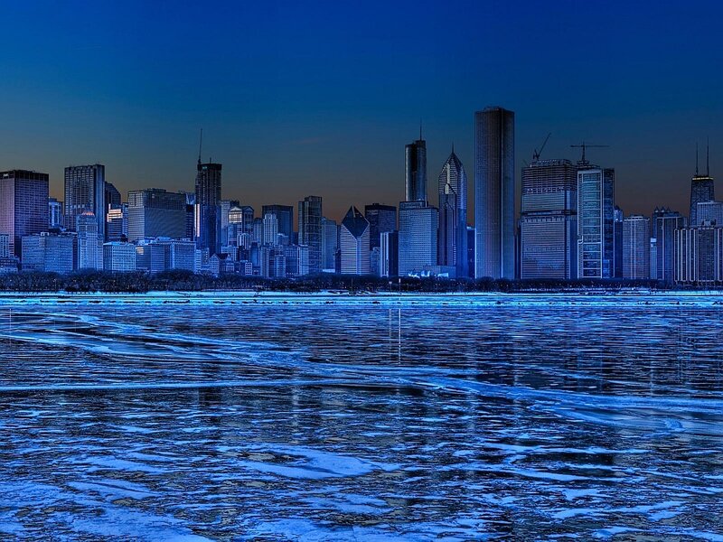 Chicago Skyline at Night — City
