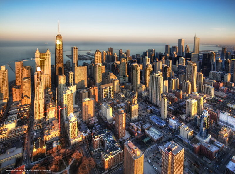 Chicago Skyline at Sunrise — Blue