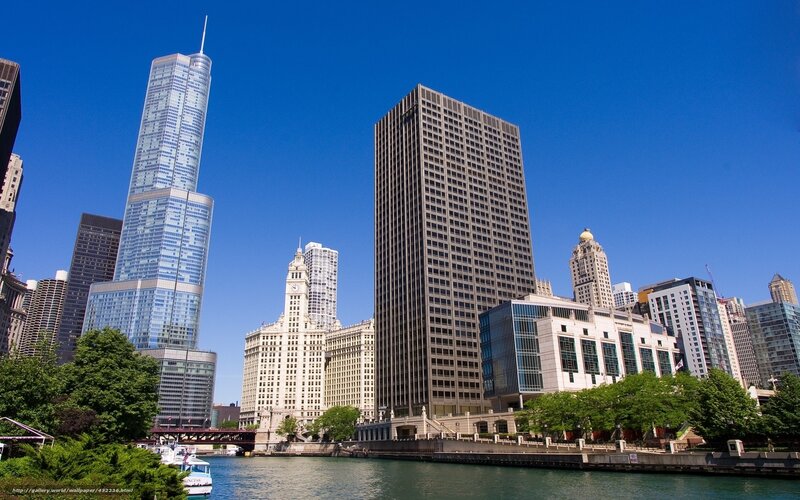 Chicago Skyline — Blue, Clear