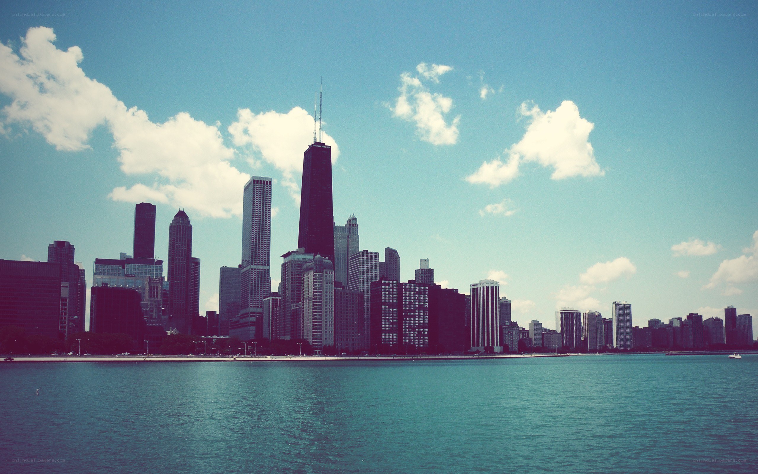 Chicago skyline by the lake