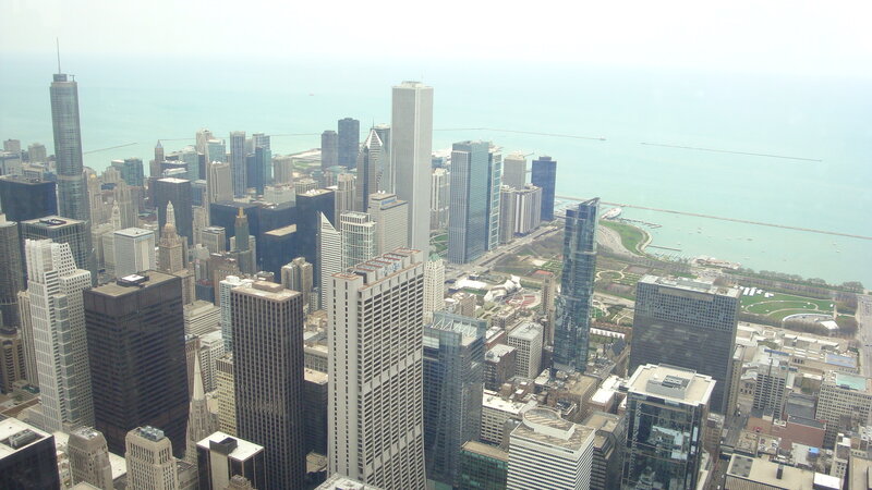 Chicago skyline from above