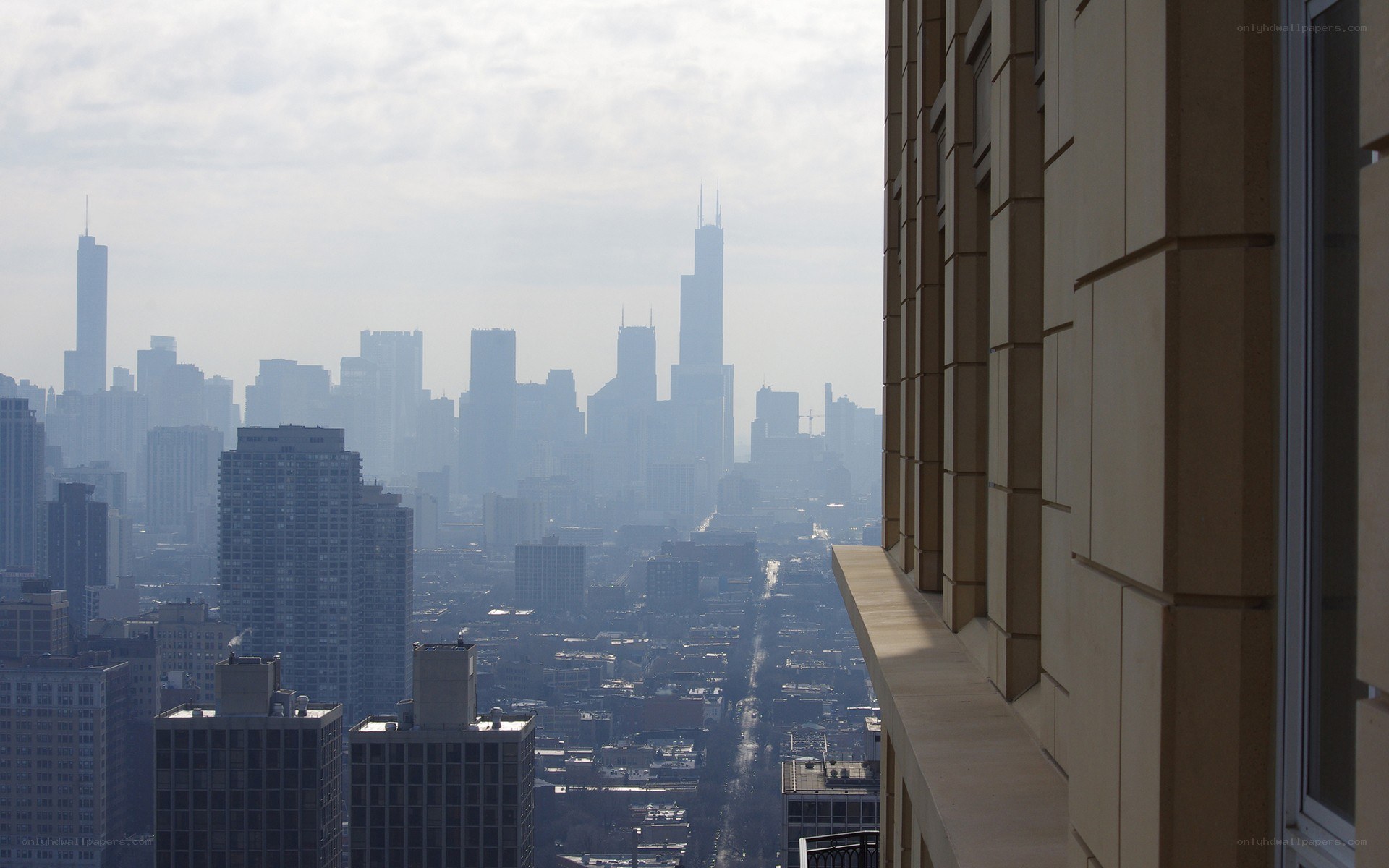 Chicago skyline from high-rise