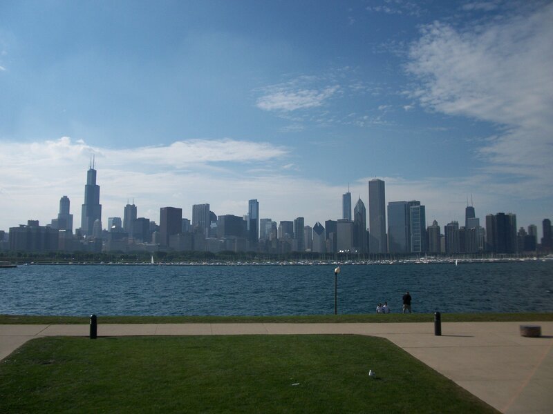 Chicago skyline from lakeside