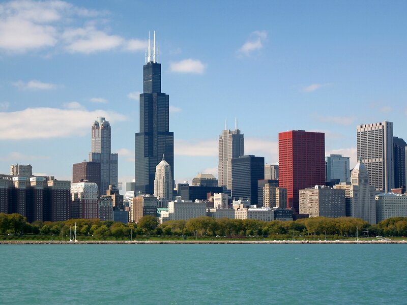 Chicago skyline from the lake