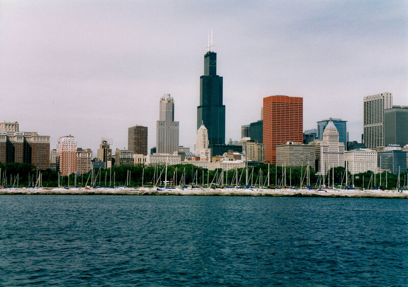 Chicago skyline from the water