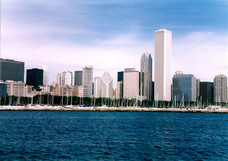 Chicago skyline from the water