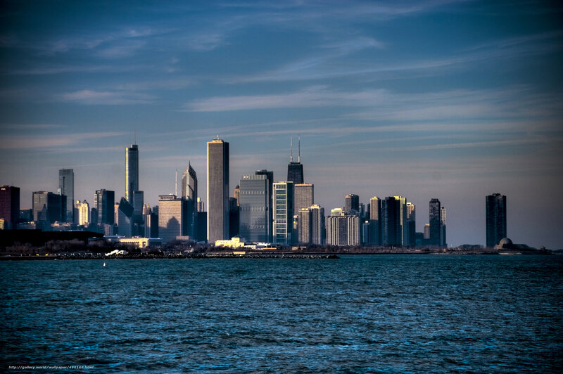 Chicago skyline from the water