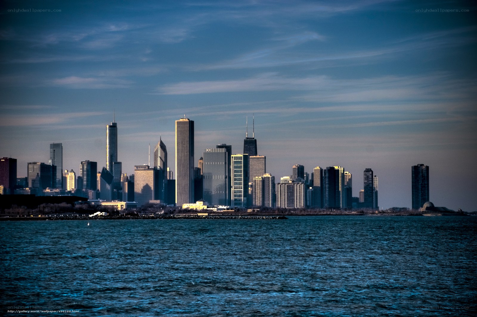 Chicago skyline from the water
