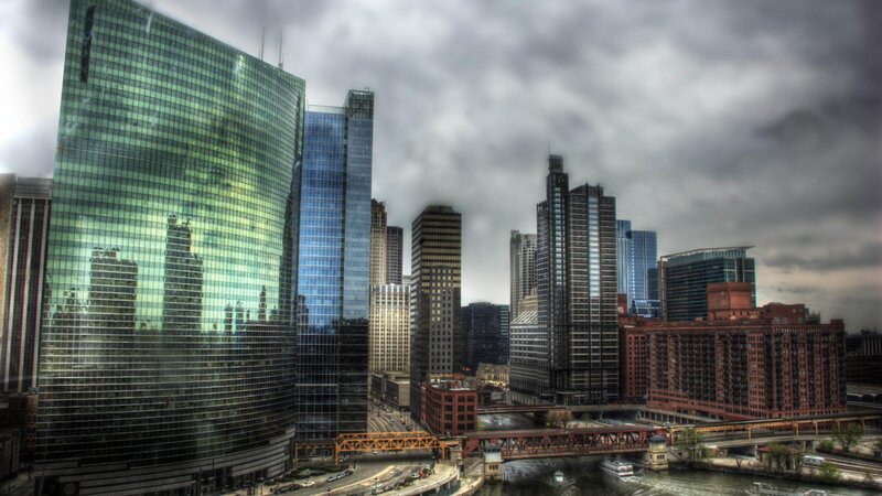Chicago Skyline — Gray