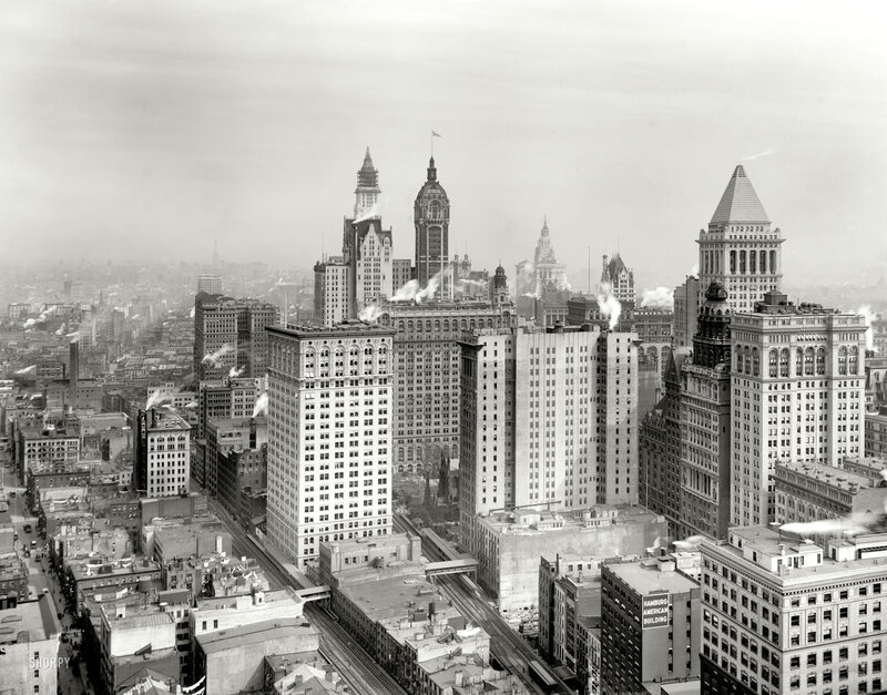 Chicago skyline in the 1930s