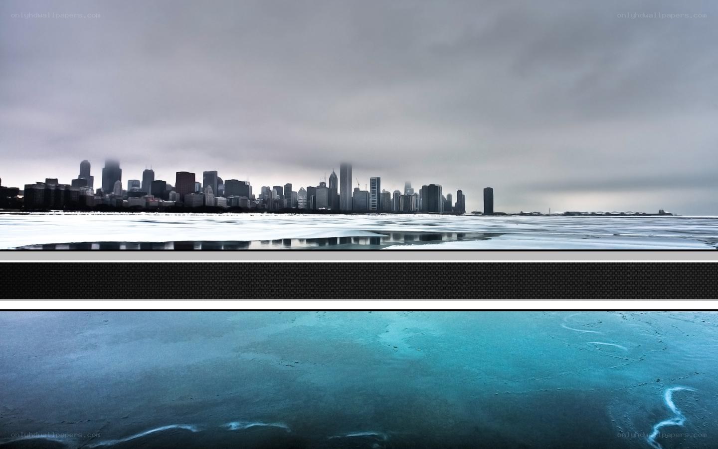 Chicago skyline on a cloudy day