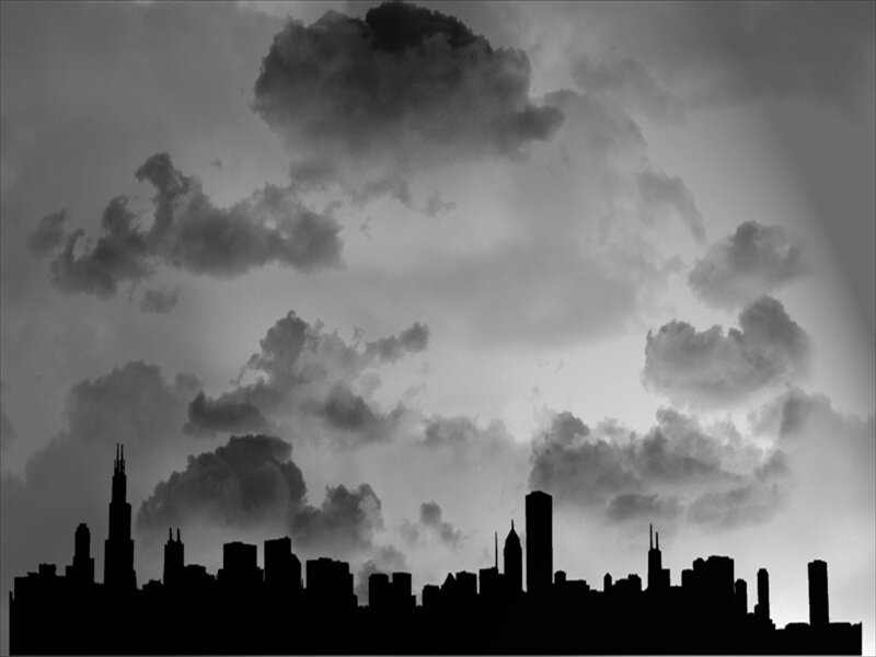 Chicago Skyline Silhouette — Black