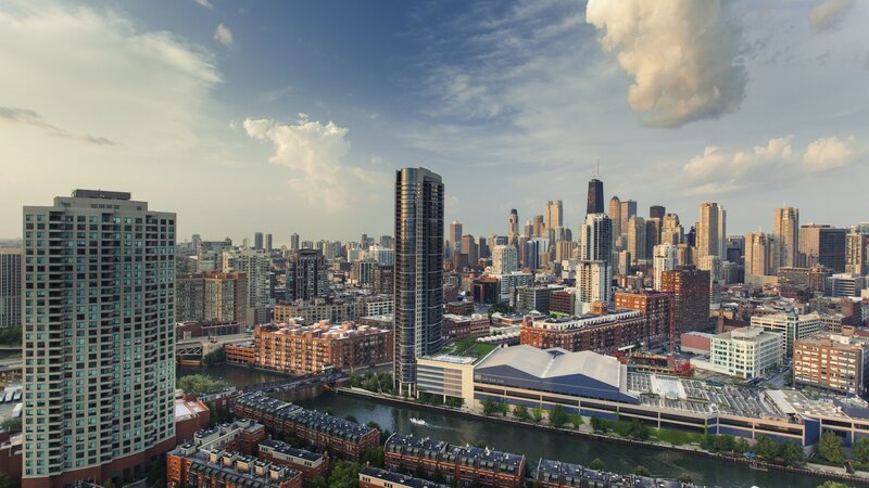 Chicago Skyline View — Blue, Serene, Afternoon