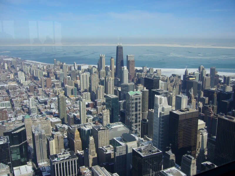 Chicago skyline with Lake Michigan
