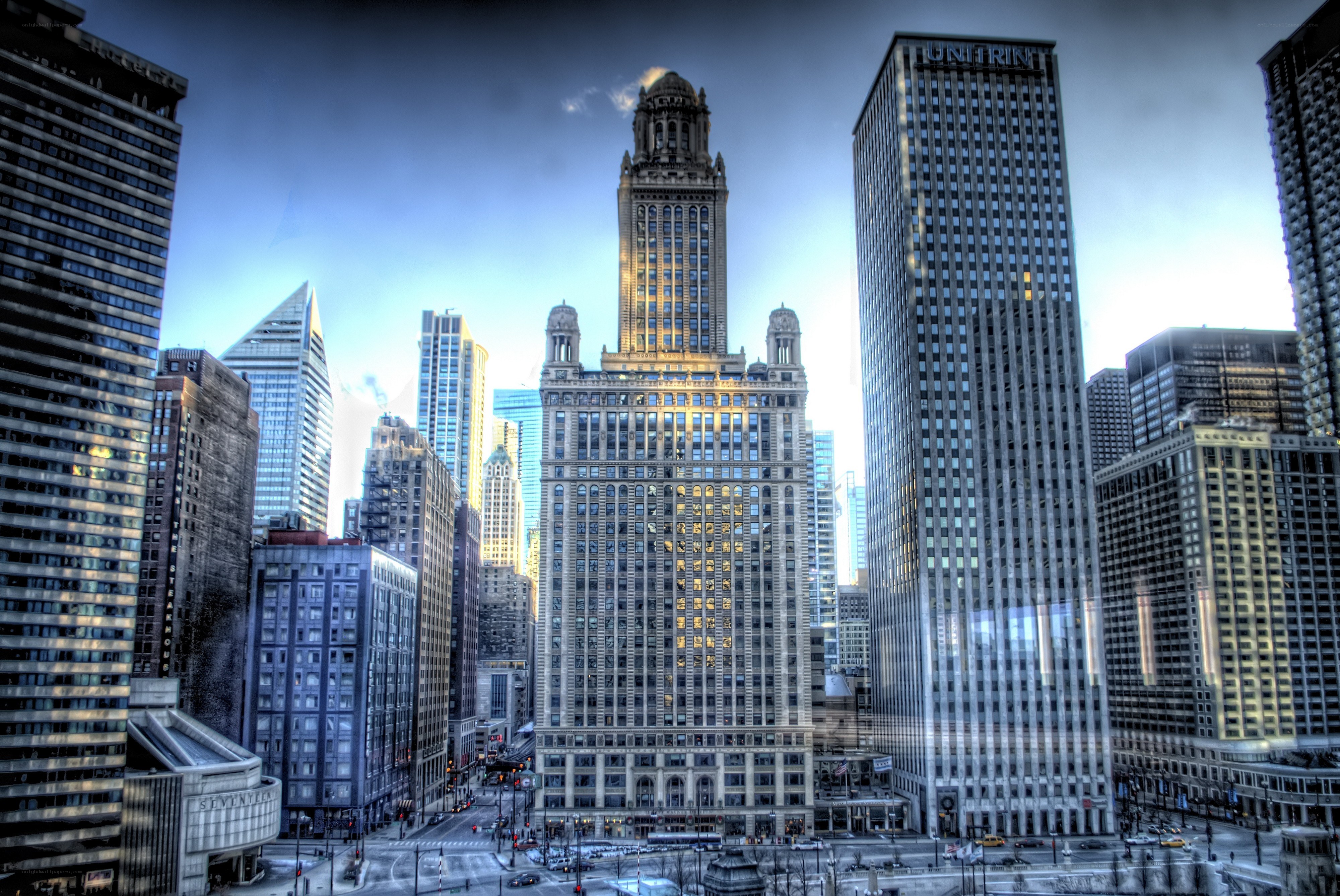 Chicago skyline with Wrigley Building