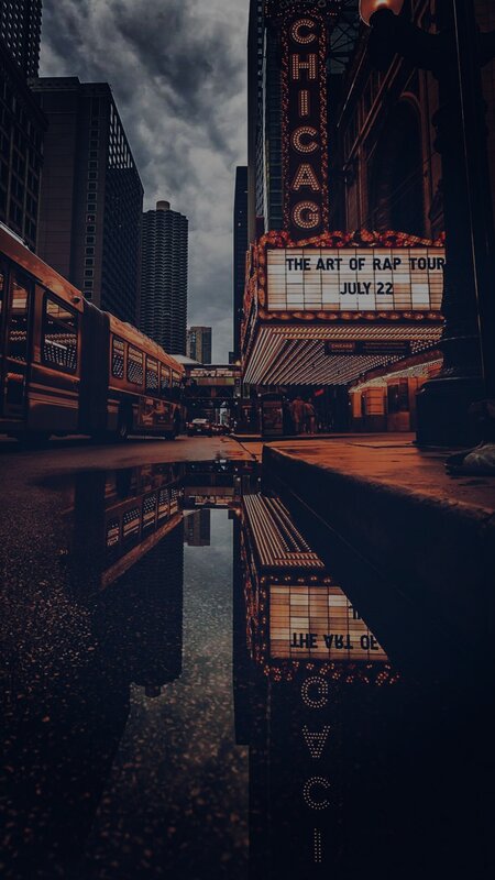 Chicago Theater Marquee — Black