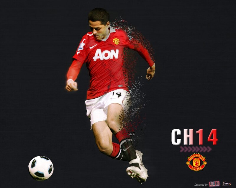 Chicharito in Manchester United kit