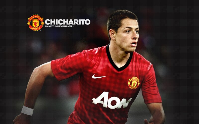 Chicharito in Manchester United kit