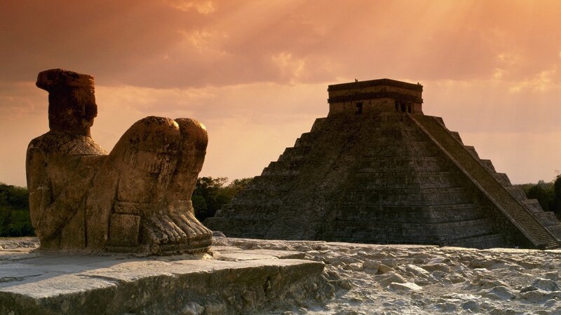 Chichen Itza at sunset