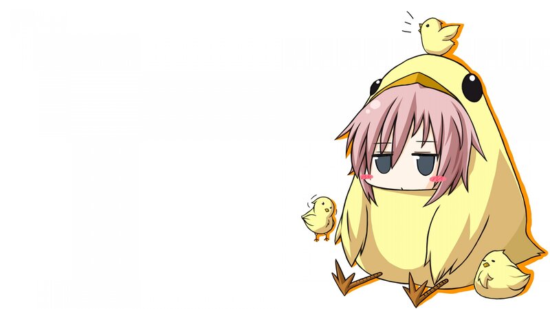 Chick Character with Chicks — Yellow