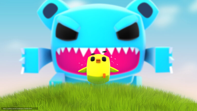 Chick vs. Blue Monster