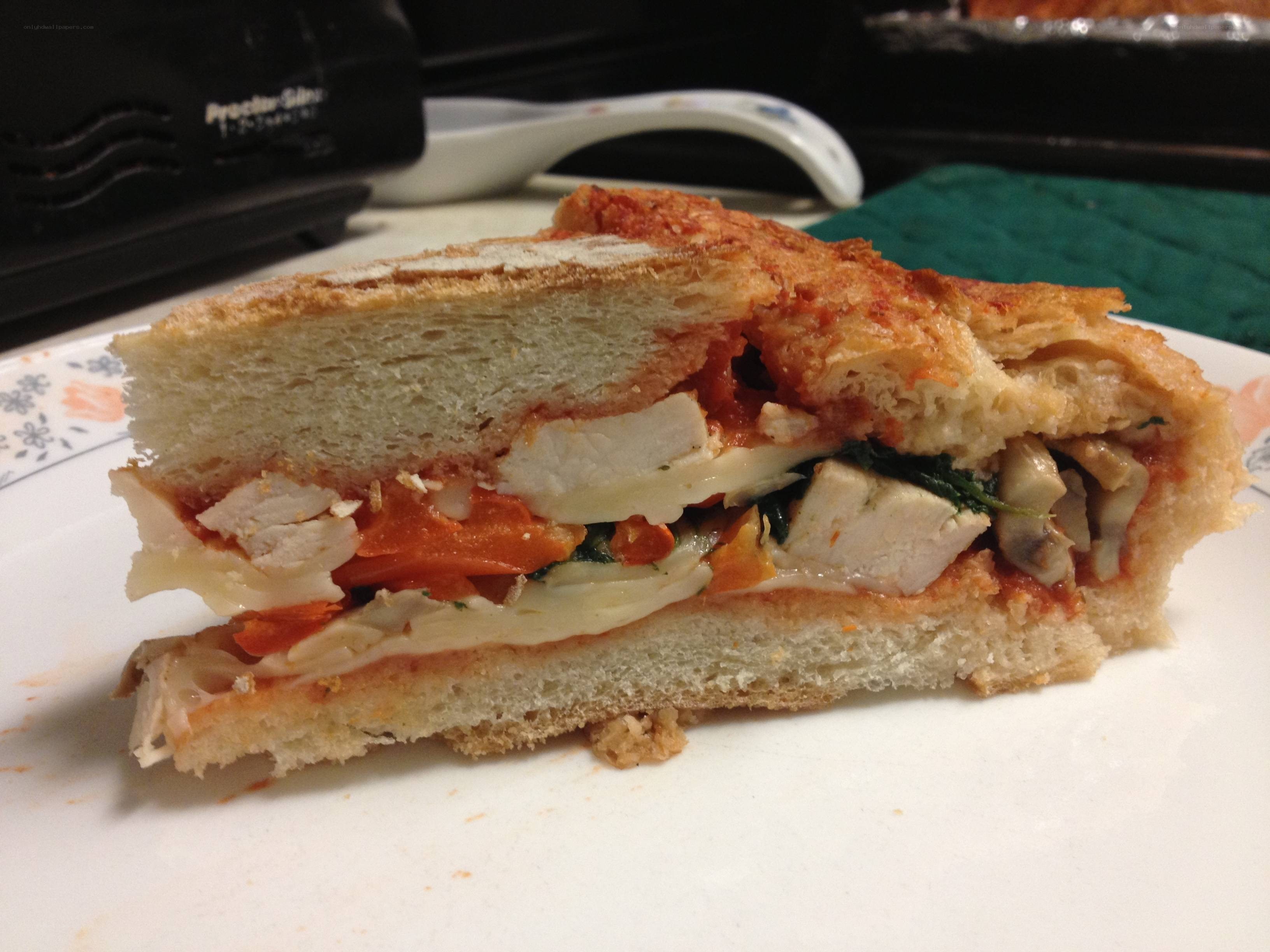 chicken and vegetable sandwich