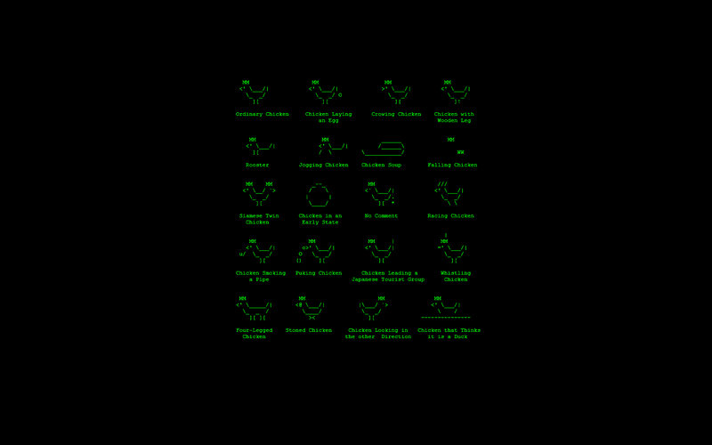 Chicken ASCII Art Collection
