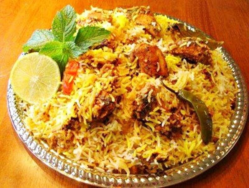 Chicken Biryani Dish — Yellow