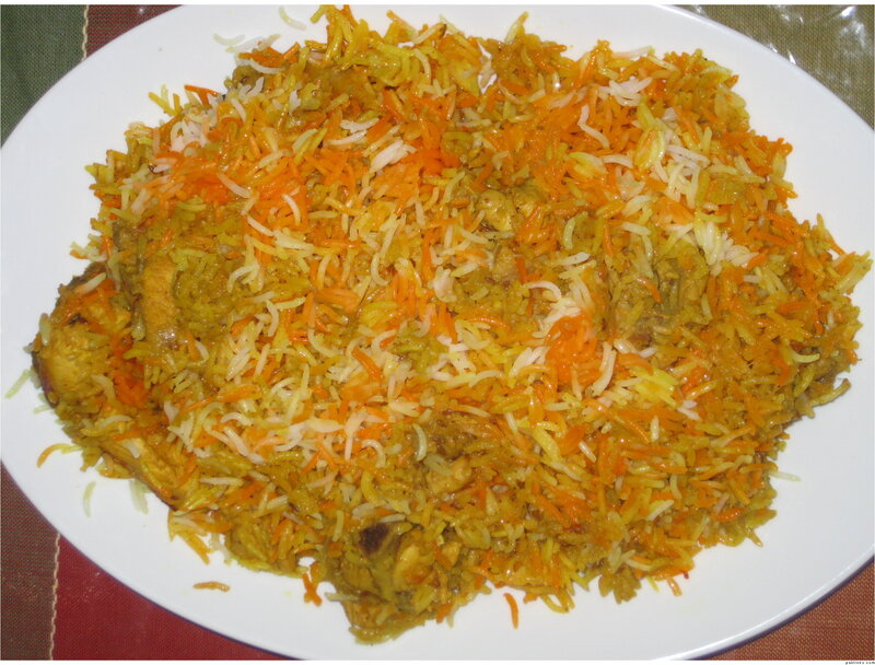 Chicken Biryani on Plate