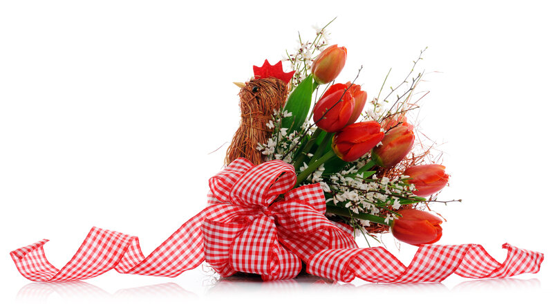 Chicken Bouquet with Tulips